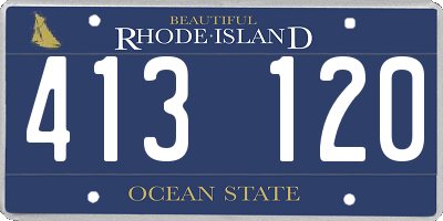 RI license plate 413120