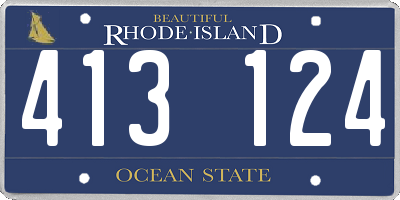 RI license plate 413124