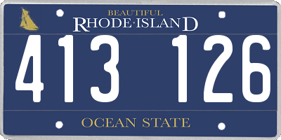 RI license plate 413126