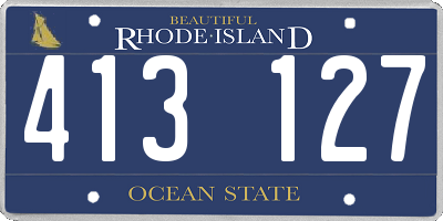 RI license plate 413127