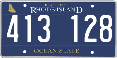 RI license plate 413128
