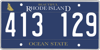 RI license plate 413129