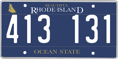 RI license plate 413131