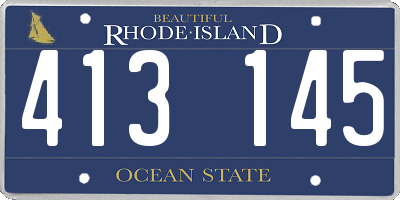 RI license plate 413145