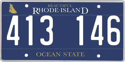 RI license plate 413146