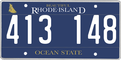 RI license plate 413148