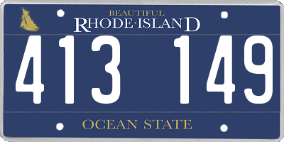 RI license plate 413149