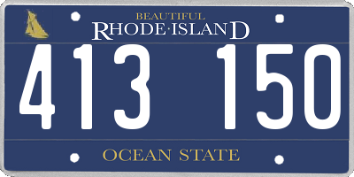 RI license plate 413150