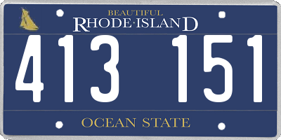 RI license plate 413151