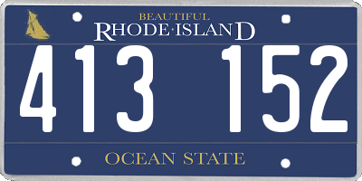 RI license plate 413152