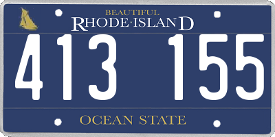 RI license plate 413155