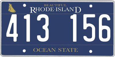 RI license plate 413156