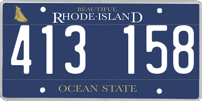 RI license plate 413158