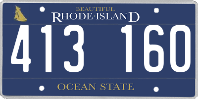 RI license plate 413160