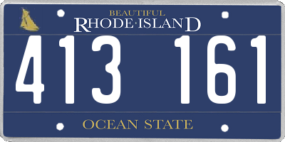 RI license plate 413161