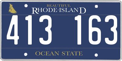 RI license plate 413163