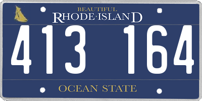 RI license plate 413164