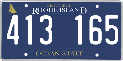 RI license plate 413165