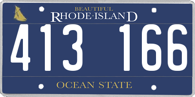 RI license plate 413166