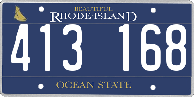 RI license plate 413168