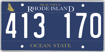 RI license plate 413170
