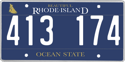 RI license plate 413174