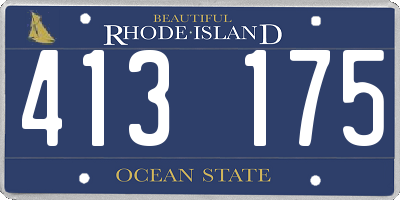 RI license plate 413175