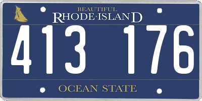 RI license plate 413176
