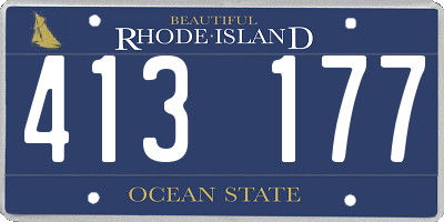 RI license plate 413177