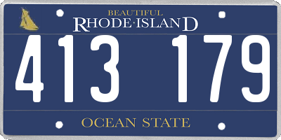RI license plate 413179