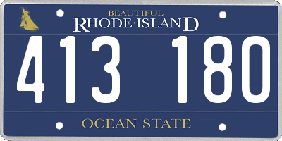 RI license plate 413180