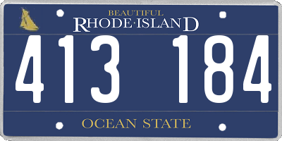 RI license plate 413184