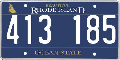 RI license plate 413185
