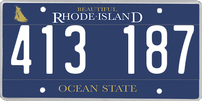 RI license plate 413187