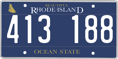 RI license plate 413188