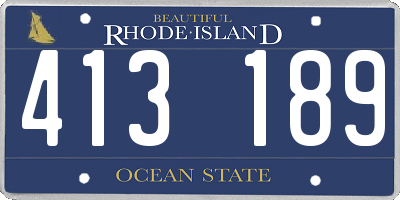 RI license plate 413189