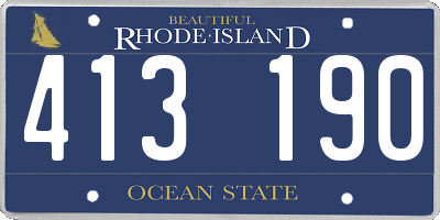 RI license plate 413190