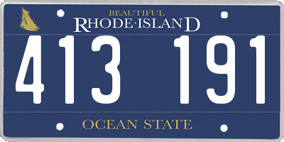 RI license plate 413191