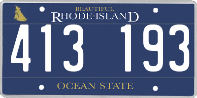 RI license plate 413193