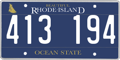 RI license plate 413194