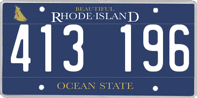 RI license plate 413196