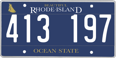 RI license plate 413197