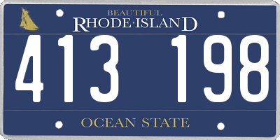 RI license plate 413198