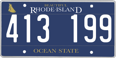 RI license plate 413199