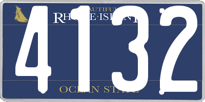 RI license plate 4132