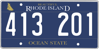 RI license plate 413201
