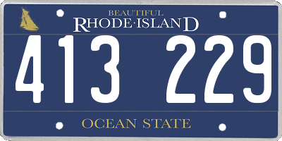 RI license plate 413229