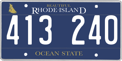 RI license plate 413240