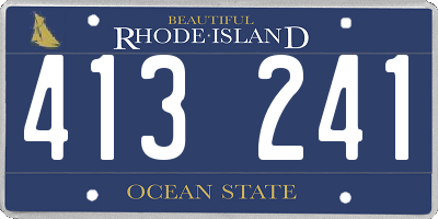 RI license plate 413241