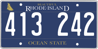 RI license plate 413242